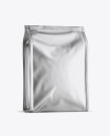 Matte Metallic Coffee Bag Mockup - Half Side View