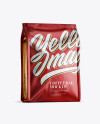 Matte Metallic Coffee Bag Mockup - Half Side View