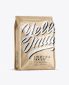 Kraft Paper Coffee Bag Mockup - Half Side View