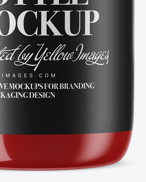 Glossy Ceramic Bottle With Label Mockup