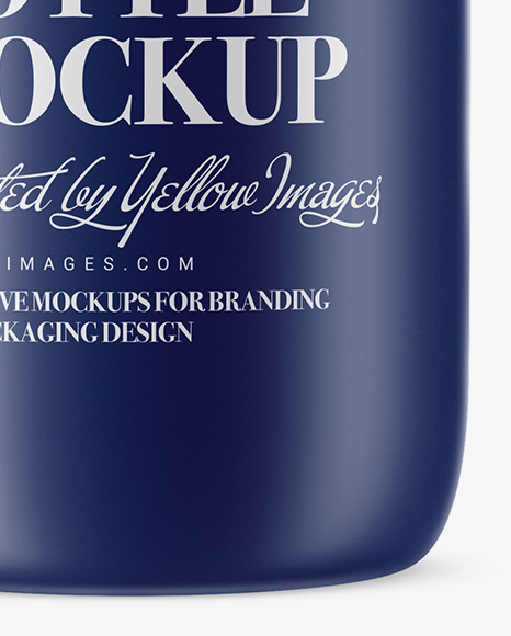 Matte Ceramic Bottle With Label Mockup