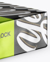 Metallic Butter Block Mockup - Half Side View (High-Angle Shot)