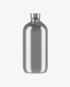 Metallic Bottle With Label Mockup