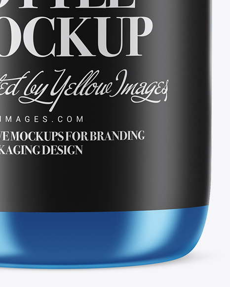 Metallic Bottle With Label Mockup