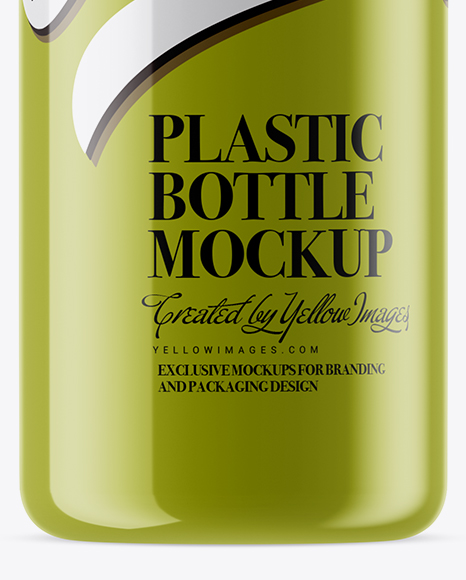 Glossy Plastic Bottle Mockup