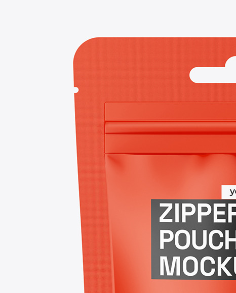 Matte Zip Lock Stand-up Pouch Mockup