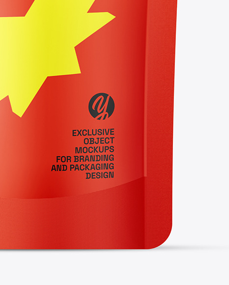 Matte Zip Lock Stand-up Pouch Mockup