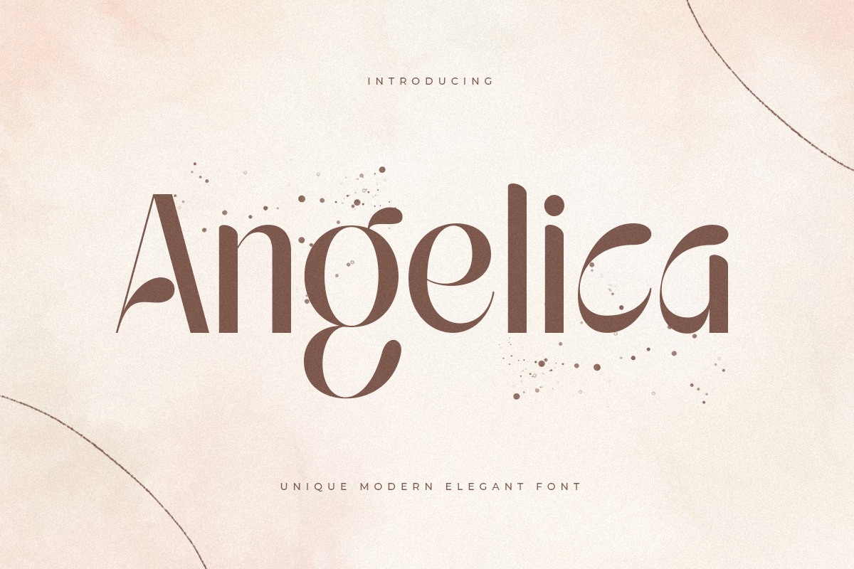 Angelica - Unique Modern Luxury Elegant Font Angelica - Unique Modern Luxury Elegant Font