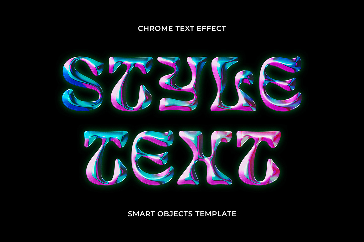 Bright Chrome Text Effect Bright Chrome Text Effect