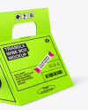 Triangular Box with Wine Bottle Mockup