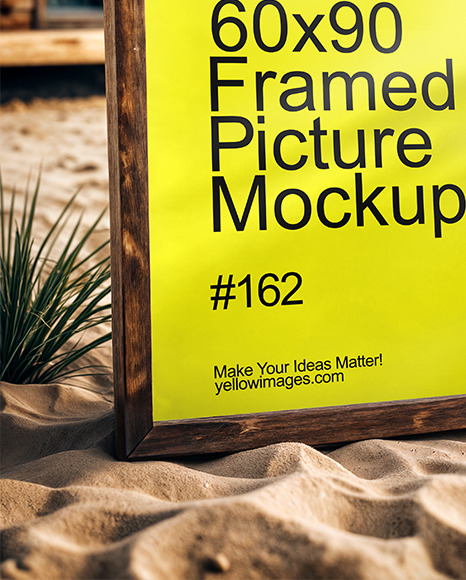 Framed Picture with Wild West Saloon in the Background Mockup