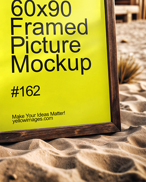 Framed Picture with Wild West Saloon in the Background Mockup