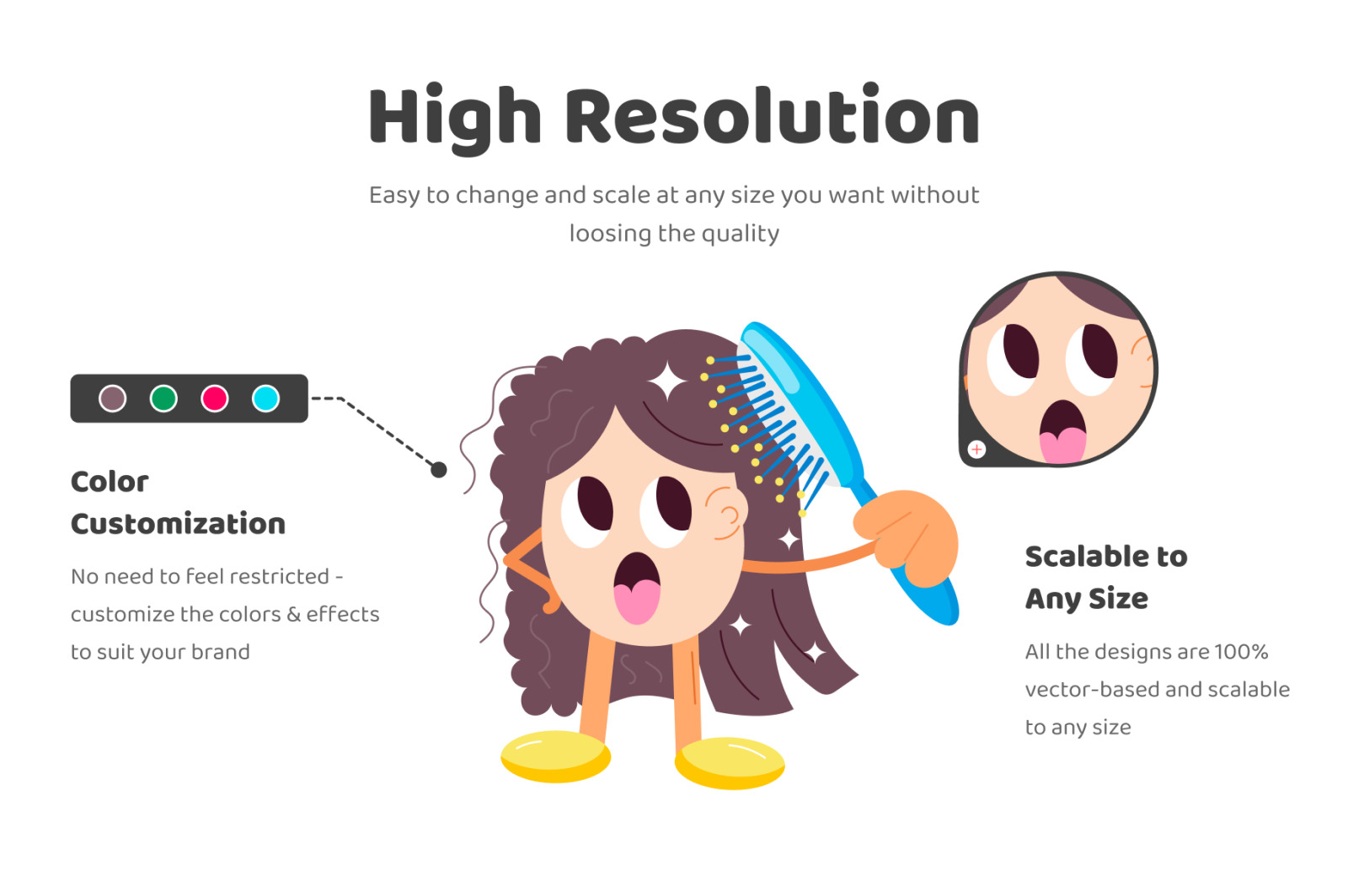 Animated Hair Care Stickers Animated Hair Care Stickers