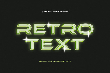 Retro Glow Text Effect - Shine