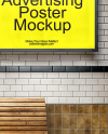 Two Framed Posters on a Subway Station Wall Mockup