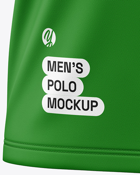 Men's Short Sleeve Polo Shirt Mockup