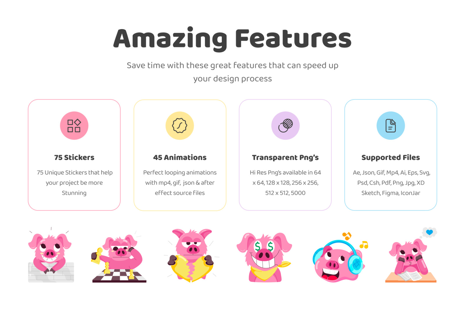 Animated Pigs Stickers Animated Pigs Stickers