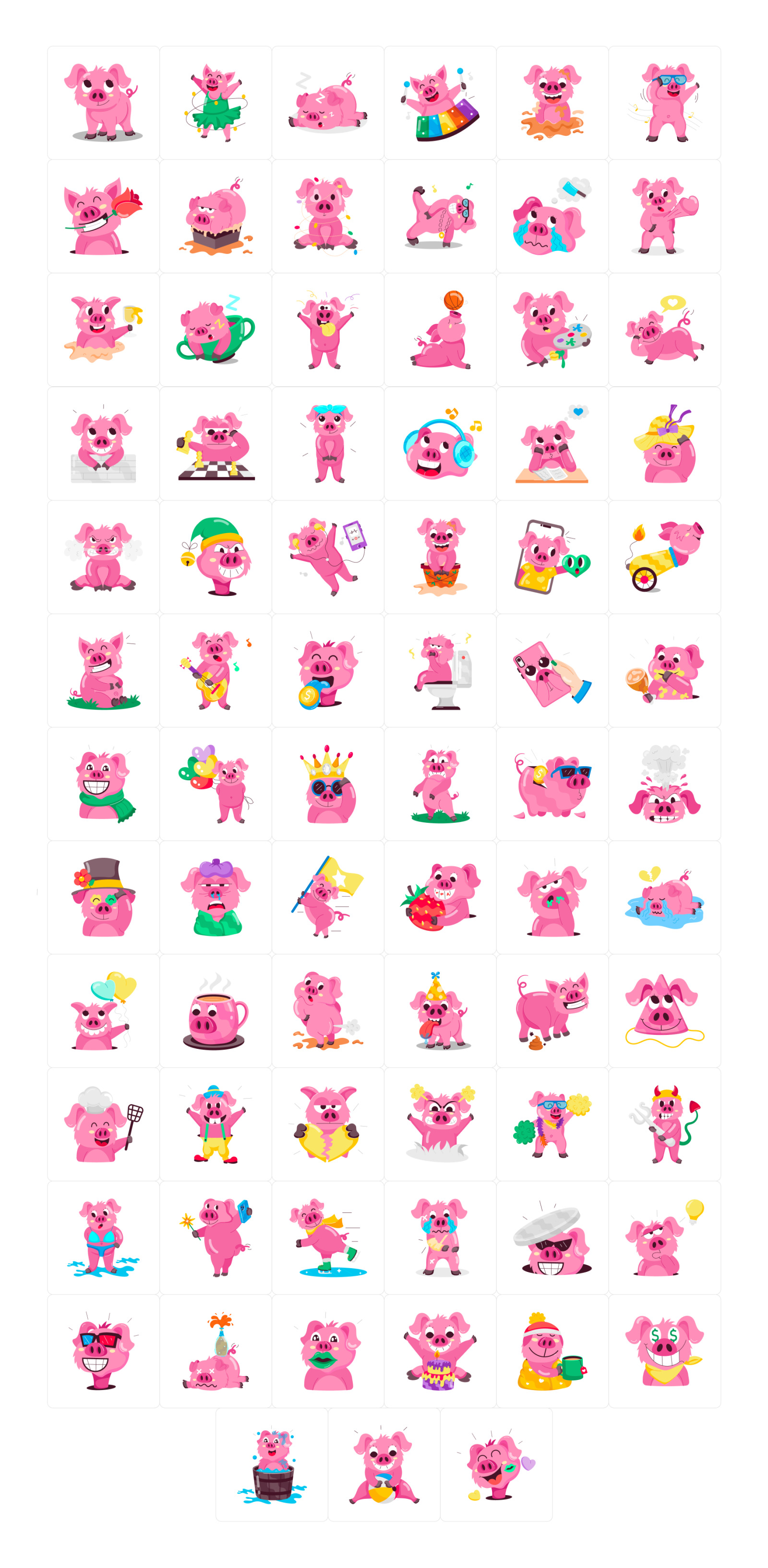 Animated Pigs Stickers Animated Pigs Stickers