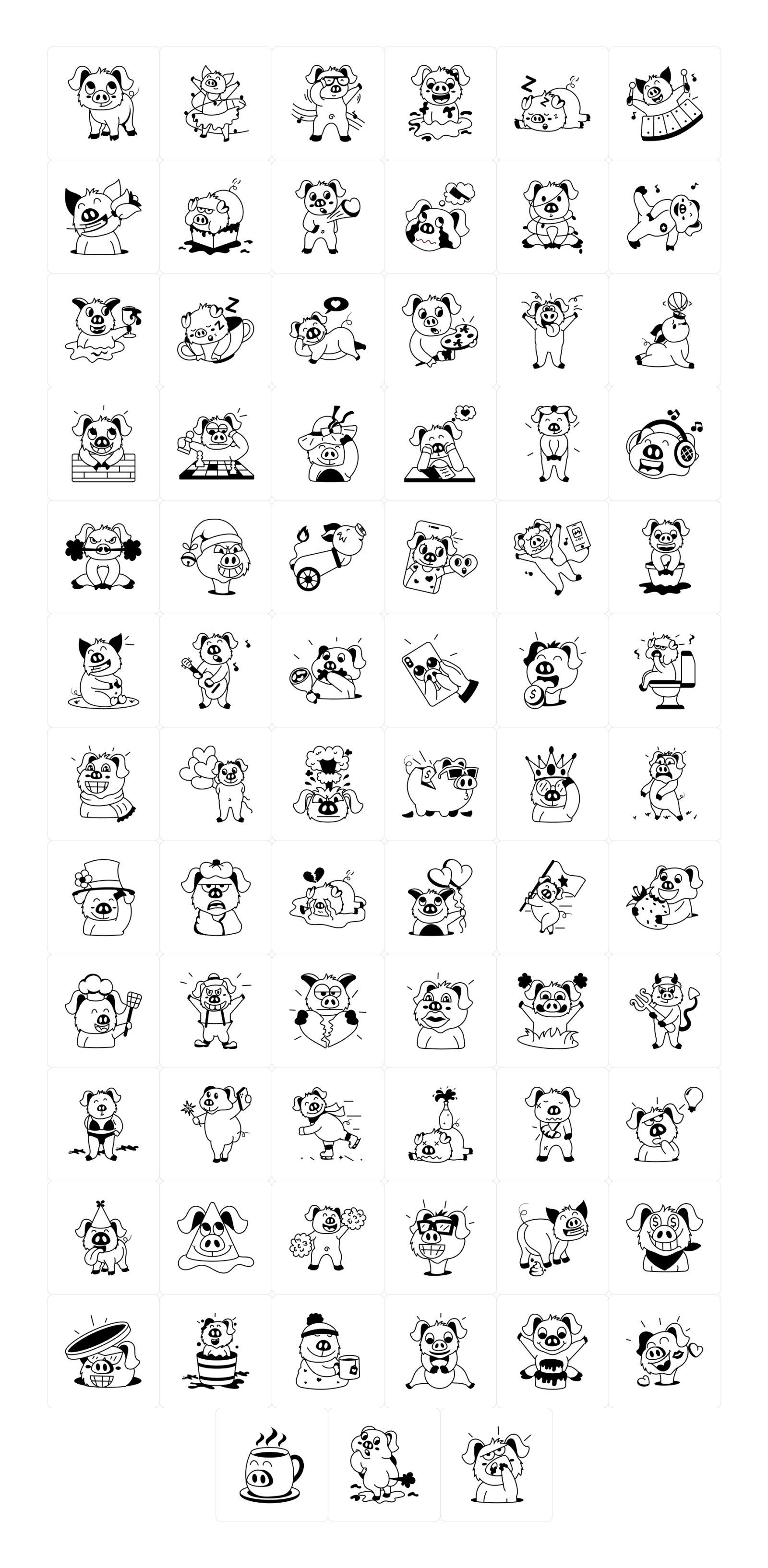 Animated Pigs Stickers Animated Pigs Stickers