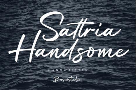 Sattria Handsome Font - Signature font