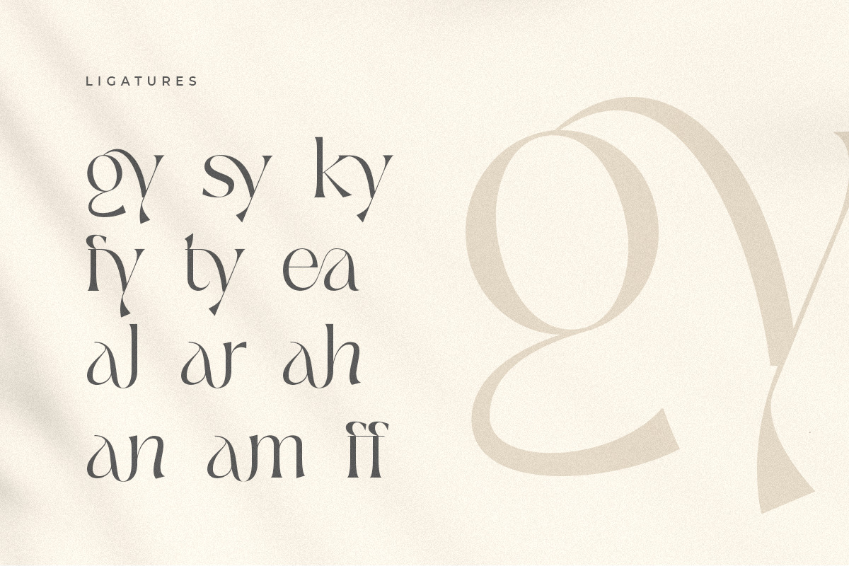 Grateful - Ligature Luxury Modern Serif Font Grateful - Ligature Luxury Modern Serif Font