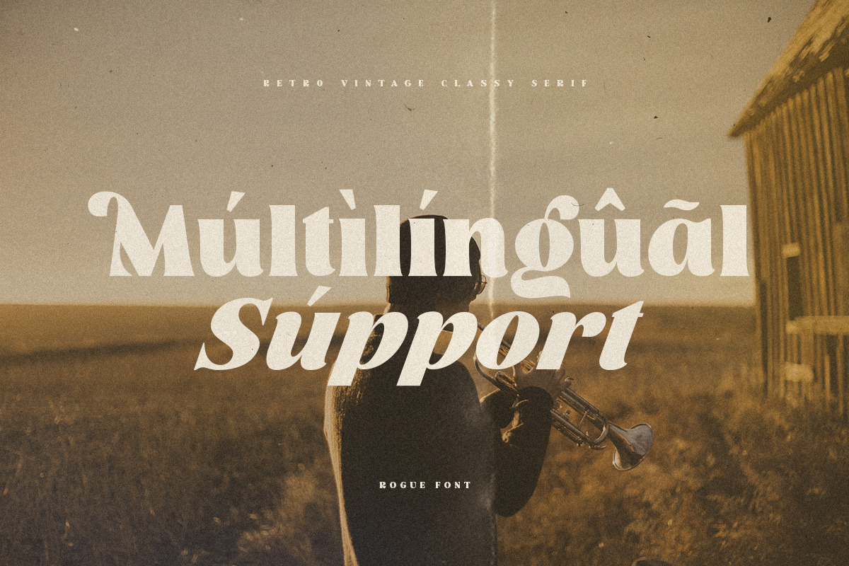 Rogue - Retro Vintage Cinematic Font Rogue - Retro Vintage Cinematic Font