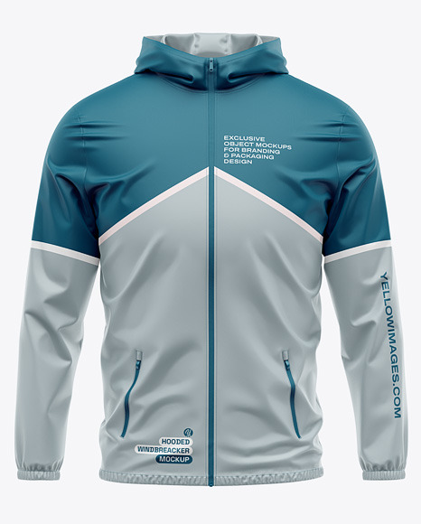 Hooded Windbreaker Mockup