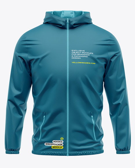 Hooded Windbreaker Mockup