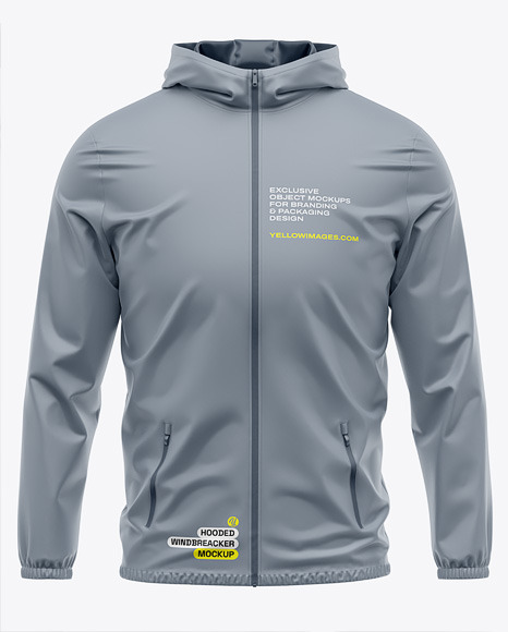 Hooded Windbreaker Mockup