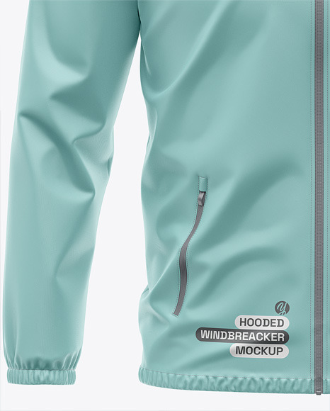 Hooded Windbreaker Mockup