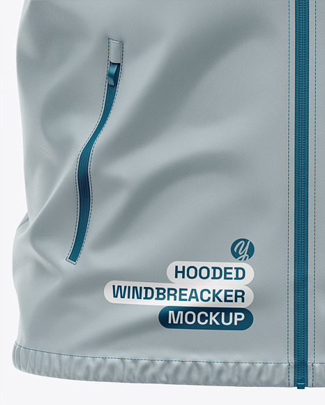 Hooded Windbreaker Mockup