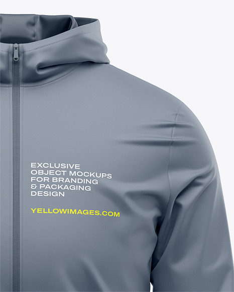Hooded Windbreaker Mockup