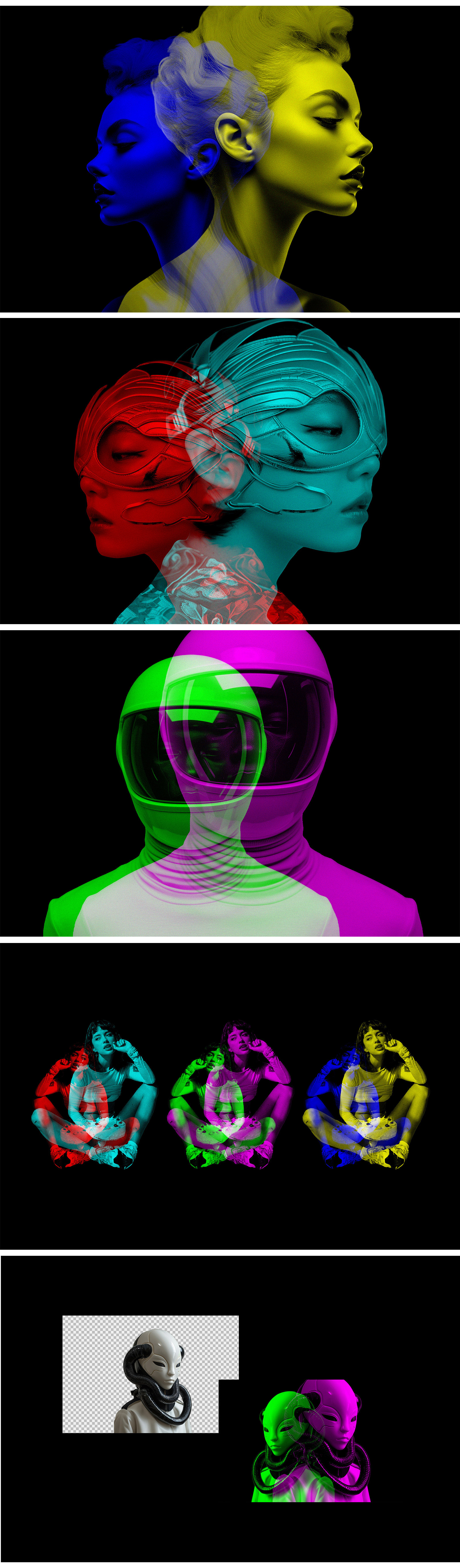 Double Color Exposure Photo Effect Double Color Exposure Photo Effect
