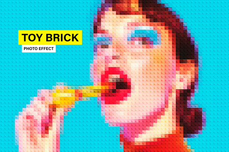 Toy Brick Photo Effect - 8bit