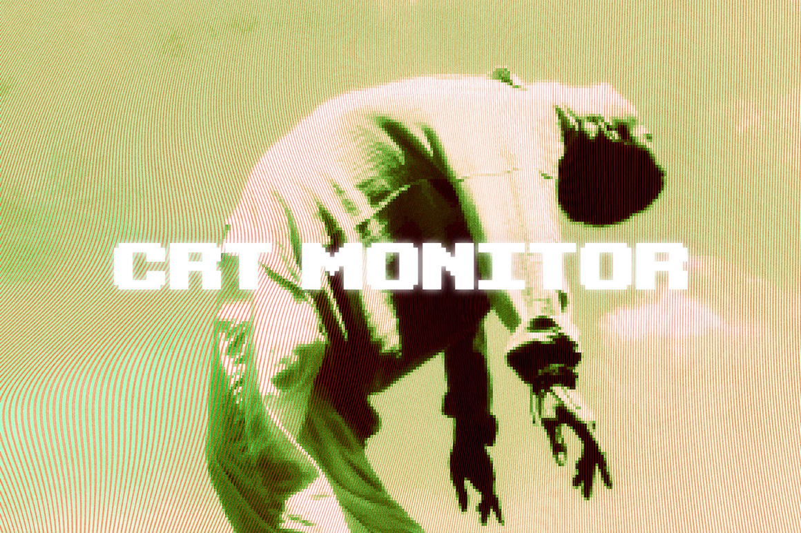 CRT Monitor Photo Effect CRT Monitor Photo Effect