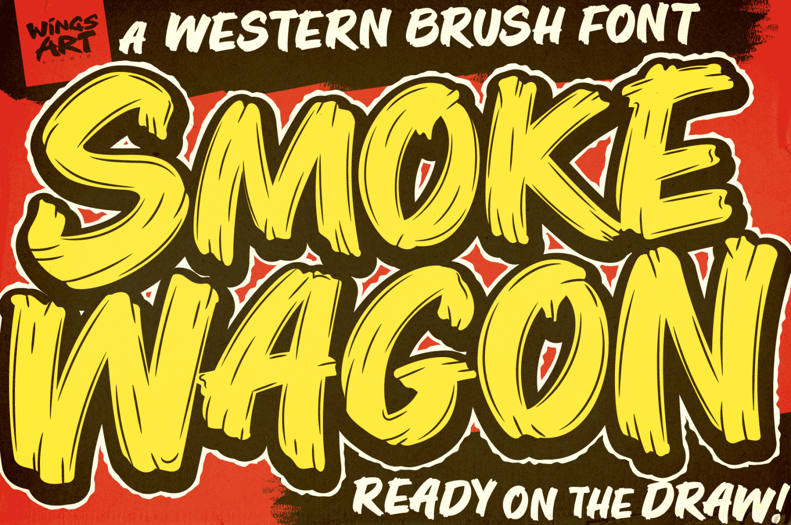 Smoke Wagon - A Western brush font, ready on the draw! Smoke Wagon - A Western brush font, ready on the draw!