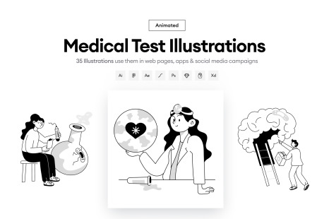 Animated Medical Testing Illustrations - Checkup