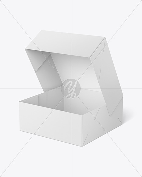 Opened Cake Box Mockup