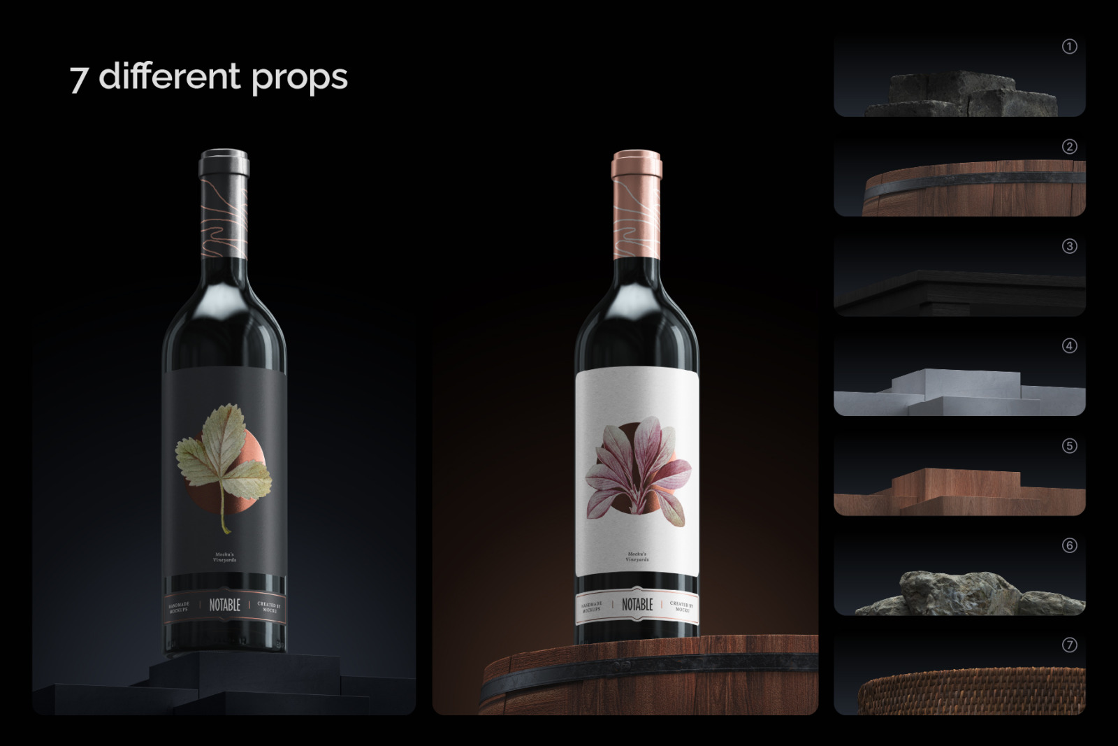 Bordeaux bottle - Wine Mockups Bordeaux bottle - Wine Mockups