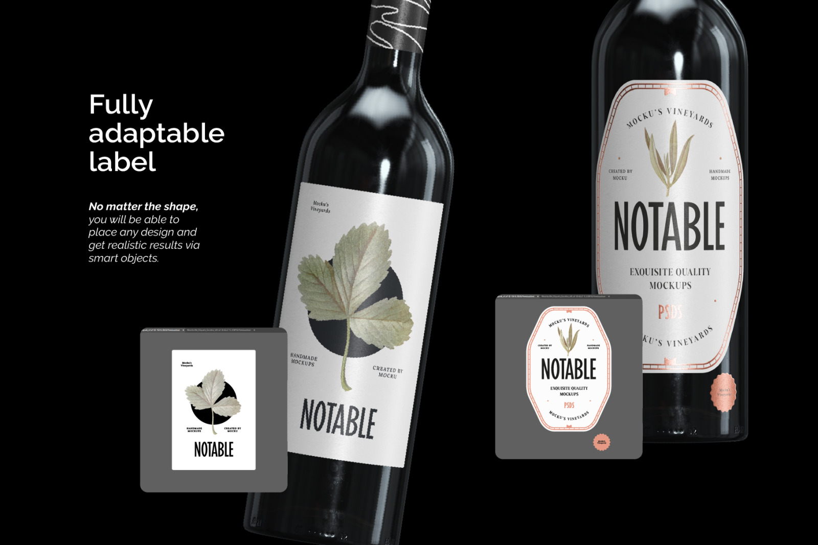 Bordeaux bottle - Wine Mockups Bordeaux bottle - Wine Mockups