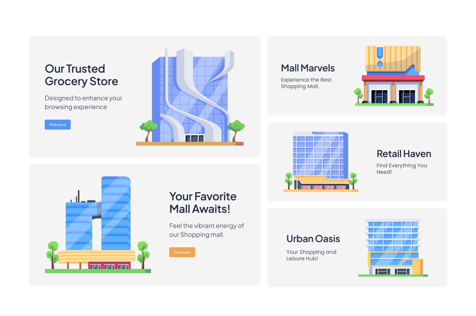Isometric Shopping Mall Icons Isometric Shopping Mall Icons