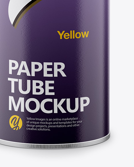 Matte Paper Tube Mockup - Front View