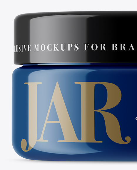 Glossy Cosmetic Jar Mockup Glossy Cosmetic Jar Mockup