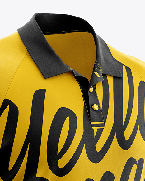 Men's Polo HQ Mockup - Half Side View