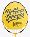 Badminton Racket Mockup - Front & Side Views