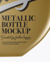 Metallic Bottle With Wooden Cap Mockup