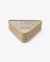 Kraft Paper Triangular Box Mockup (High-Angle Shot)