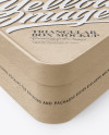 Kraft Paper Triangular Box Mockup (High-Angle Shot)