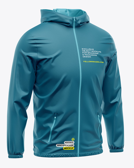Hooded Windbreaker Mockup