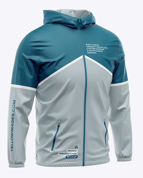 Hooded Windbreaker Mockup